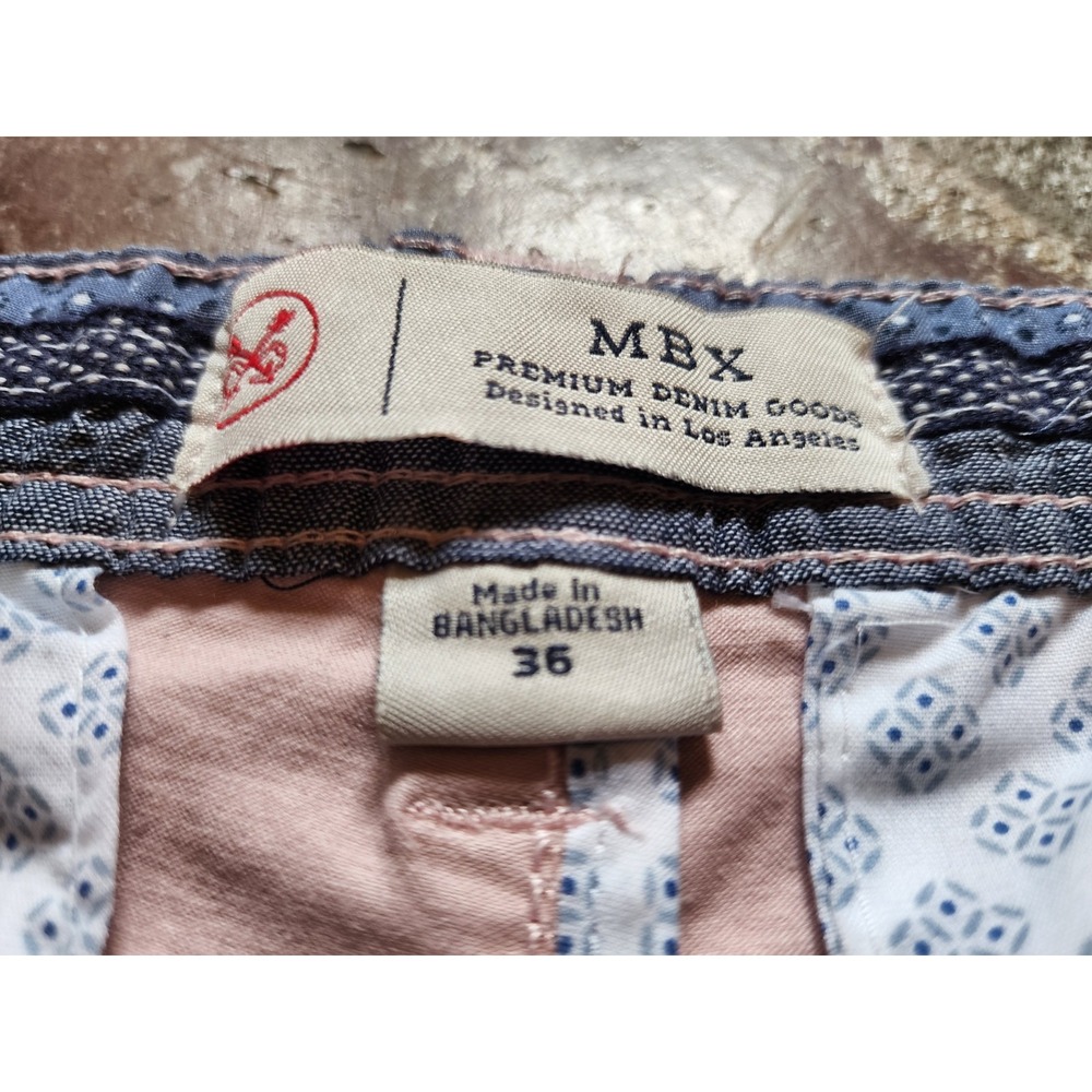 MBX Premium Denim Goods-NWT-Men's Peach Belmont Trouser Stretch Shorts-Size 36 - Picture 5 of 9
